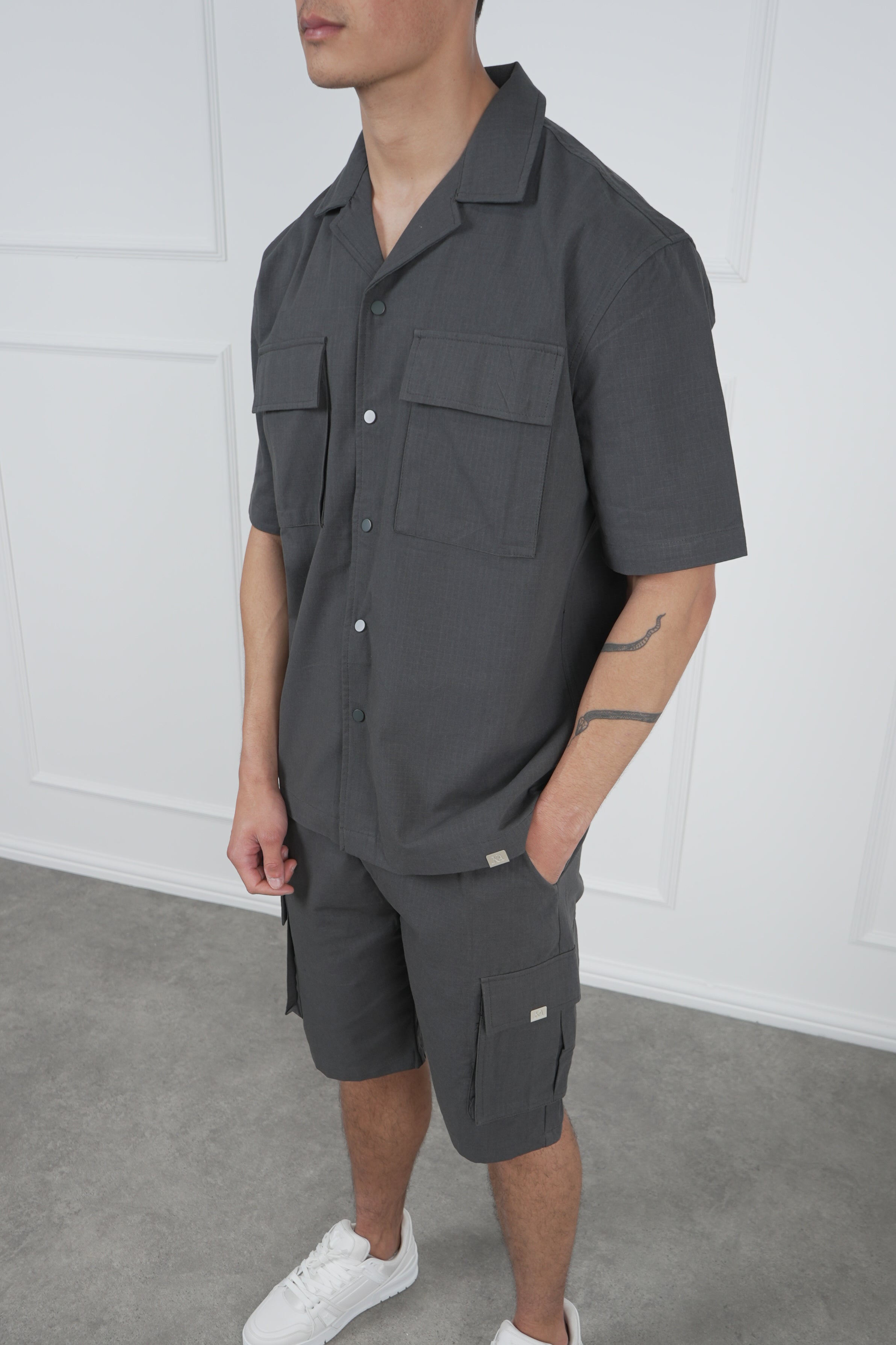 Ripstop Cargo Shorts - Charcoal