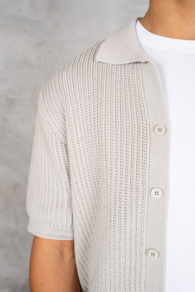 Relaxed Crochet Shirt - Grey