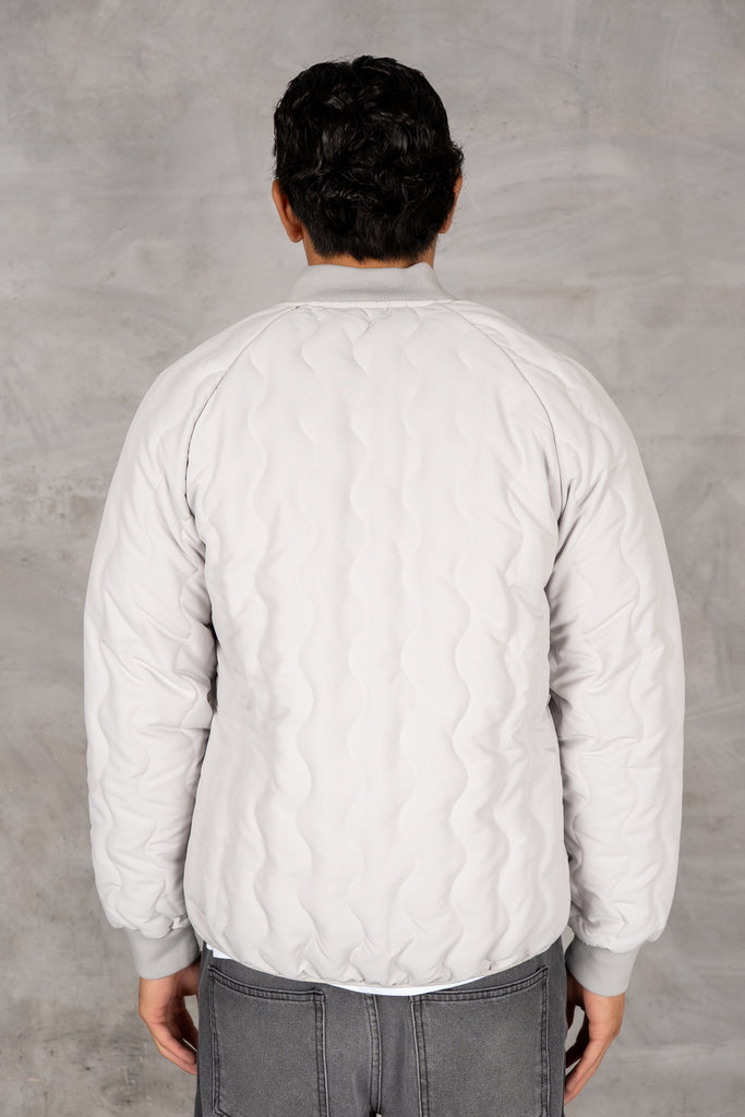 Quilted Ripstop Bomber Jacket - Grey