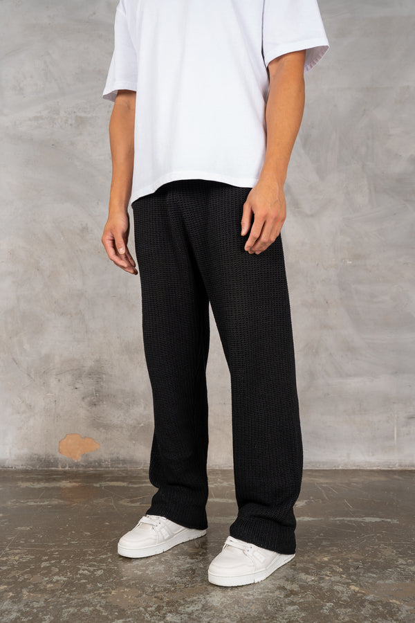 Relaxed Crochet Shirt - Black