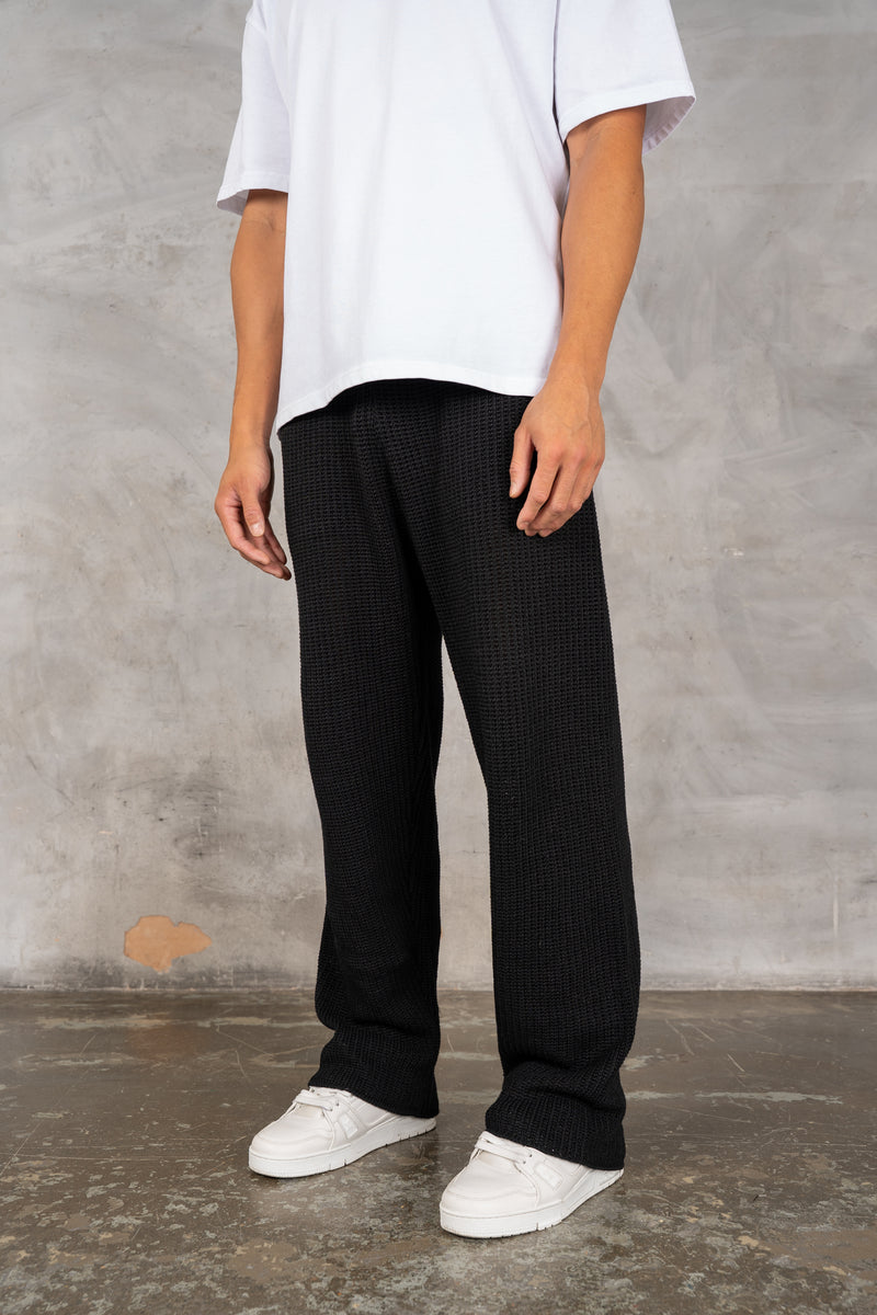 Relaxed Crochet Shirt - Black