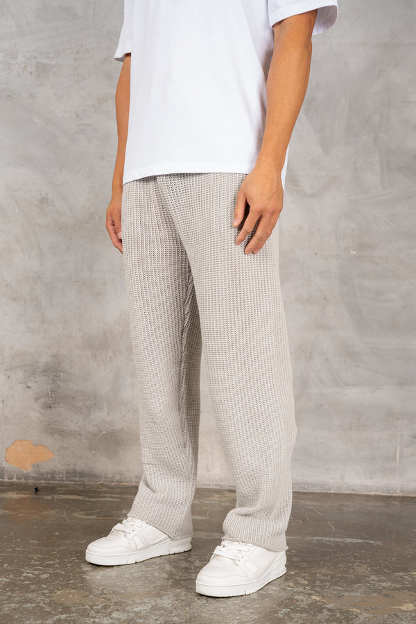 Relaxed Crochet Shirt - Grey