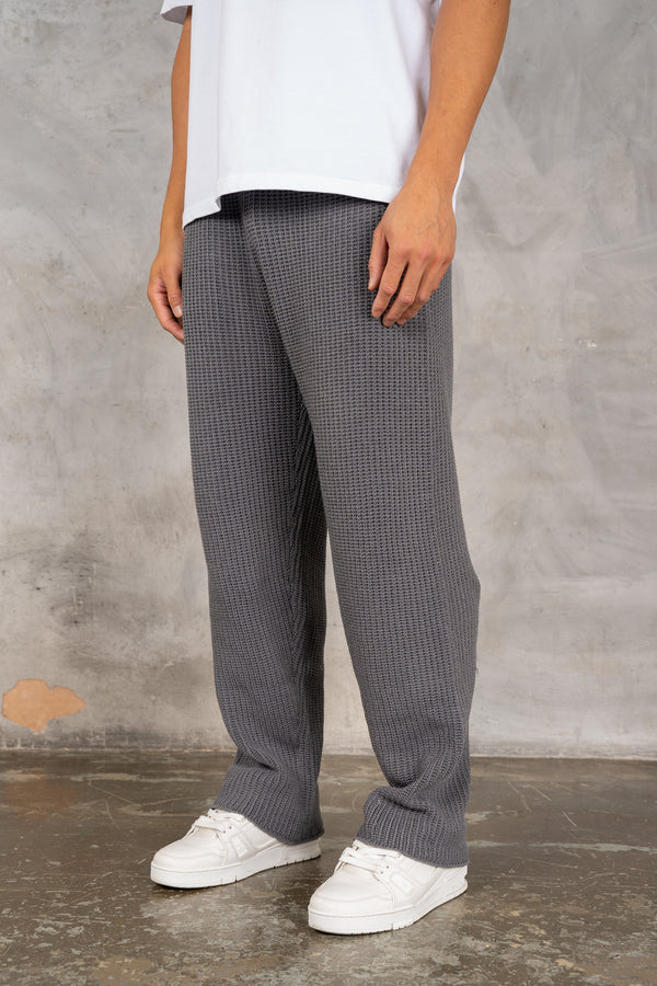 Relaxed Crochet Shirt - Charcoal