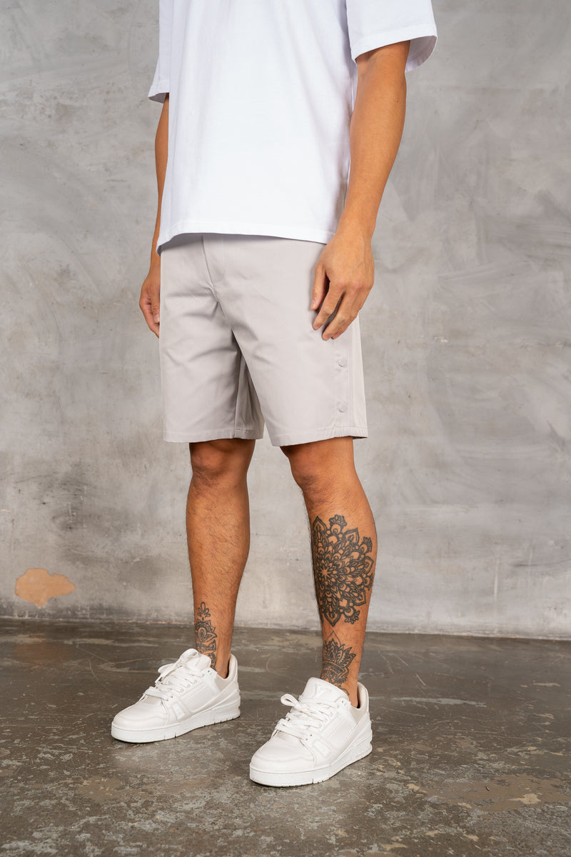 Nylon Cargo Shorts - Light Grey