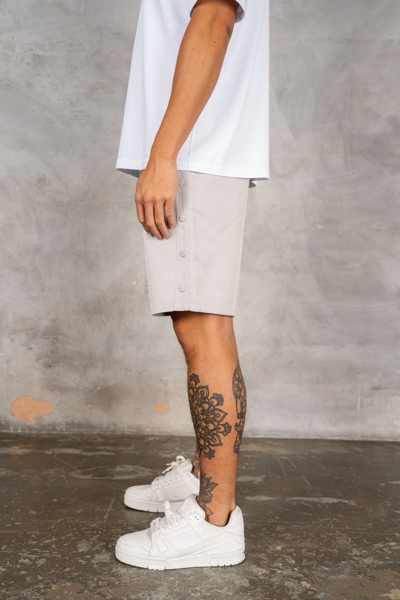 Nylon Cargo Shorts - Light Grey