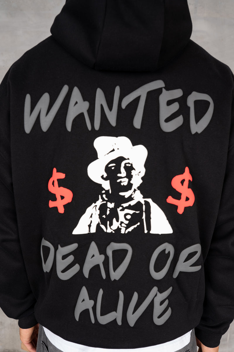 Dead or Alive Puff Print Hoodie - Black