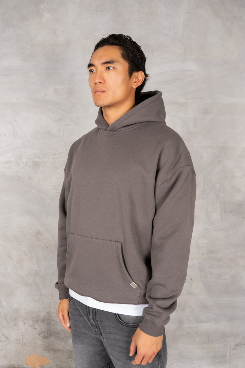 Dead or Alive Puff Print Hoodie - Charcoal