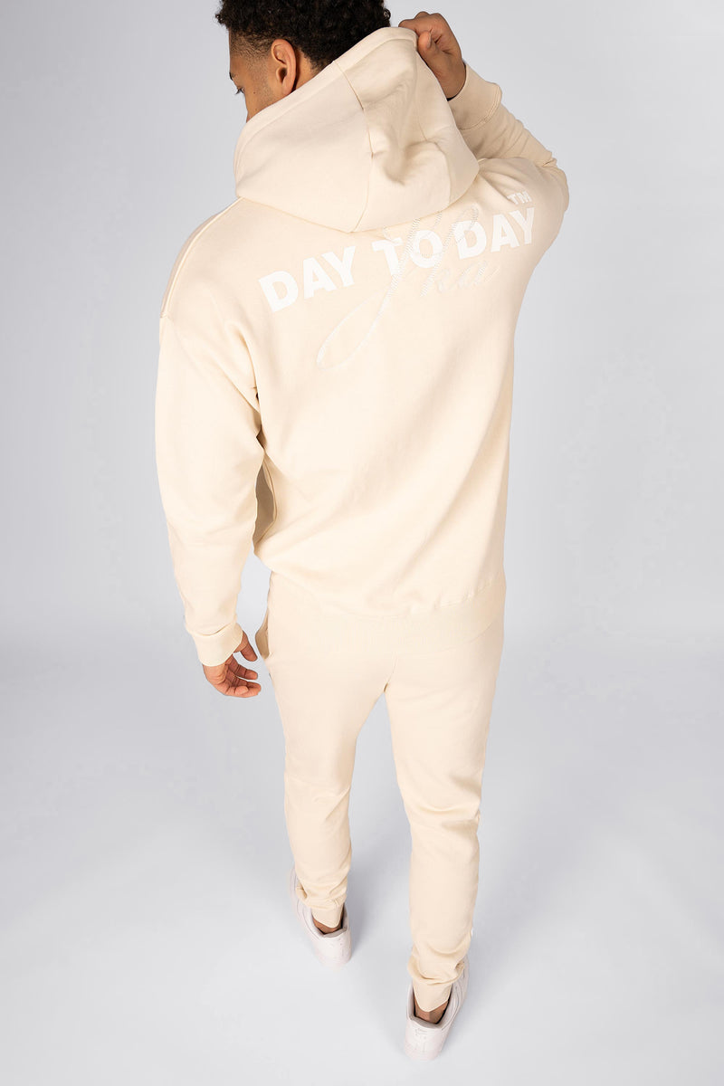 Signature Print Day To Day Slim Fit Tracksuit - Stone