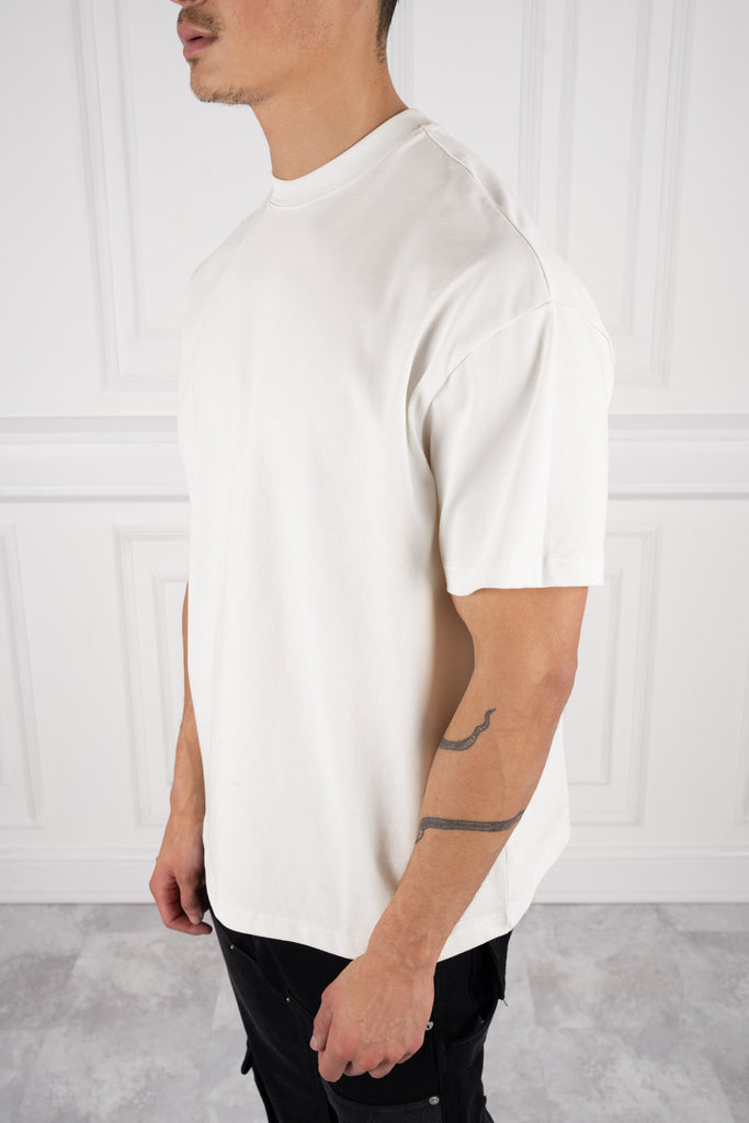 Evolve Puff Print Oversized T-Shirt - Off White