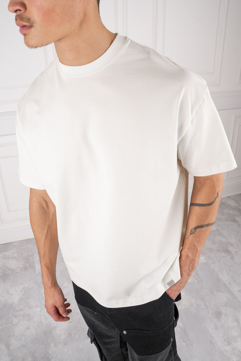 Evolve Puff Print Oversized T-Shirt - Off White