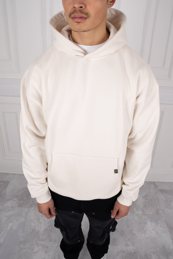 Evolve Puff Print Oversized Hoodie - Off White