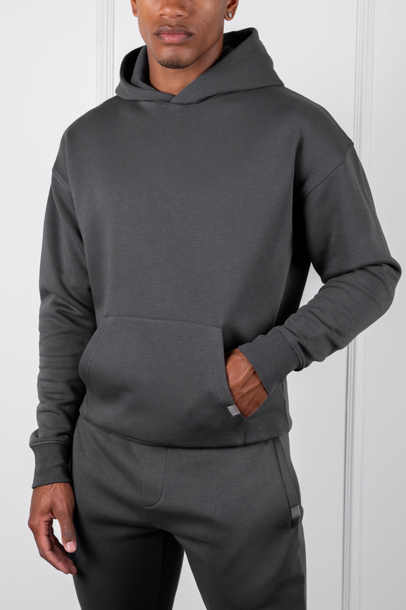Slim Fit Hoodie - Charcoal