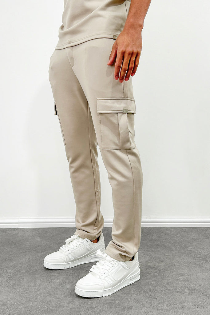 Day To Day Scuba Cargo Pant Jogger - Taupe