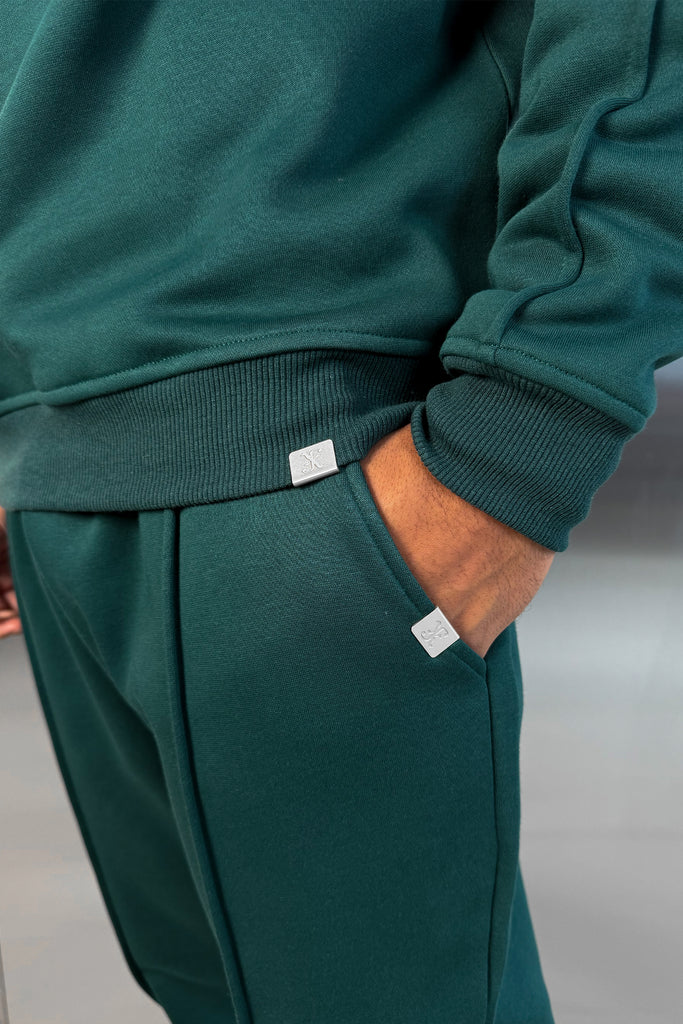 Relaxed Pintuck Joggers - Dark Teal