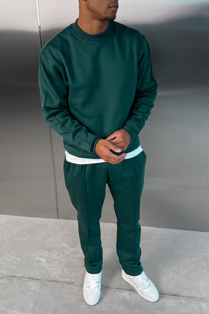 Relaxed Pintuck Joggers - Dark Teal