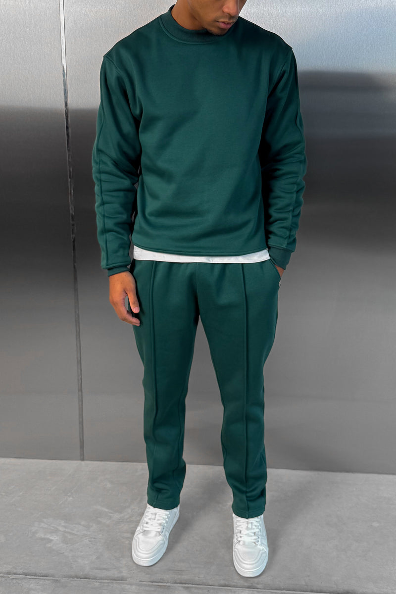 Relaxed Pintuck Joggers - Dark Teal