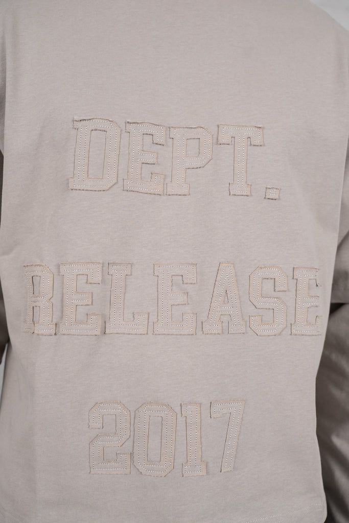 Dept. Release Double Layer Boxy Long Sleeve T-Shirt - Grey