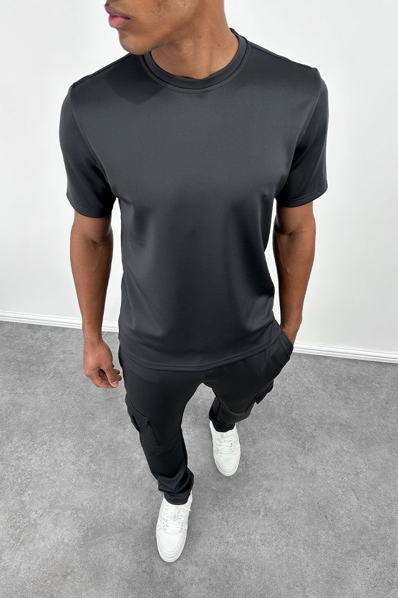 Day To Day Scuba Slim Fit T-Shirt - Charcoal