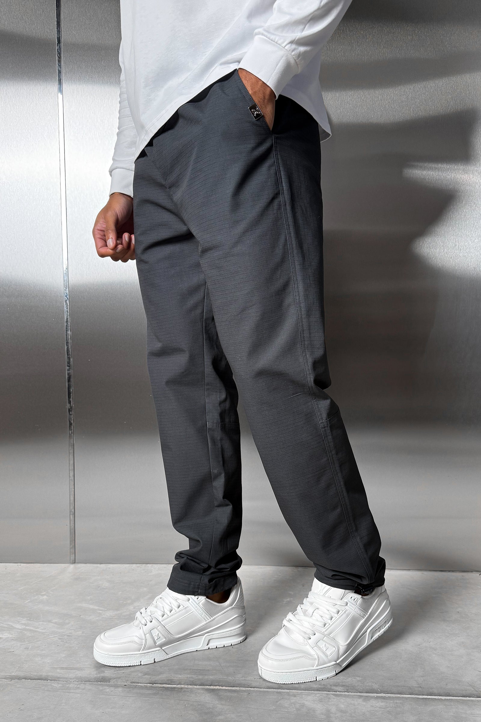 Essential Ripstop Straight Leg Cargo Pant - Charcoal