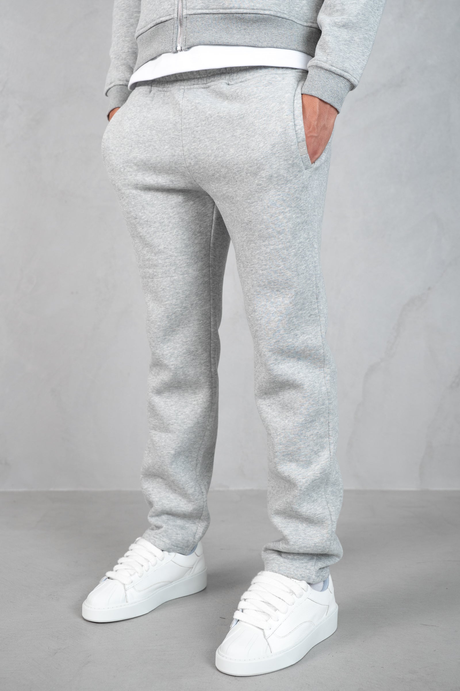 Essential Straight Leg Jogger - Grey Marl