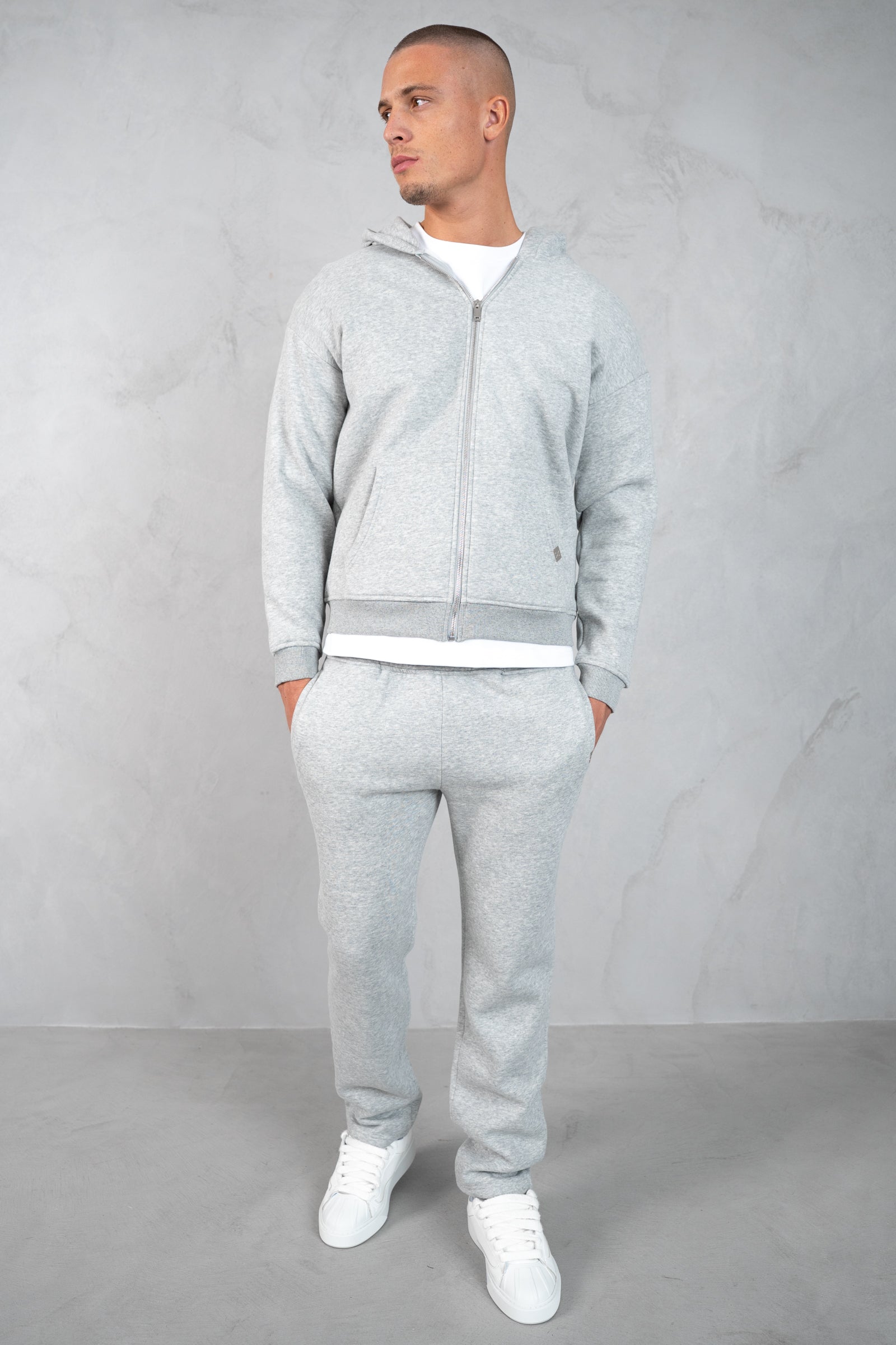 Essential Straight Leg Jogger - Grey Marl