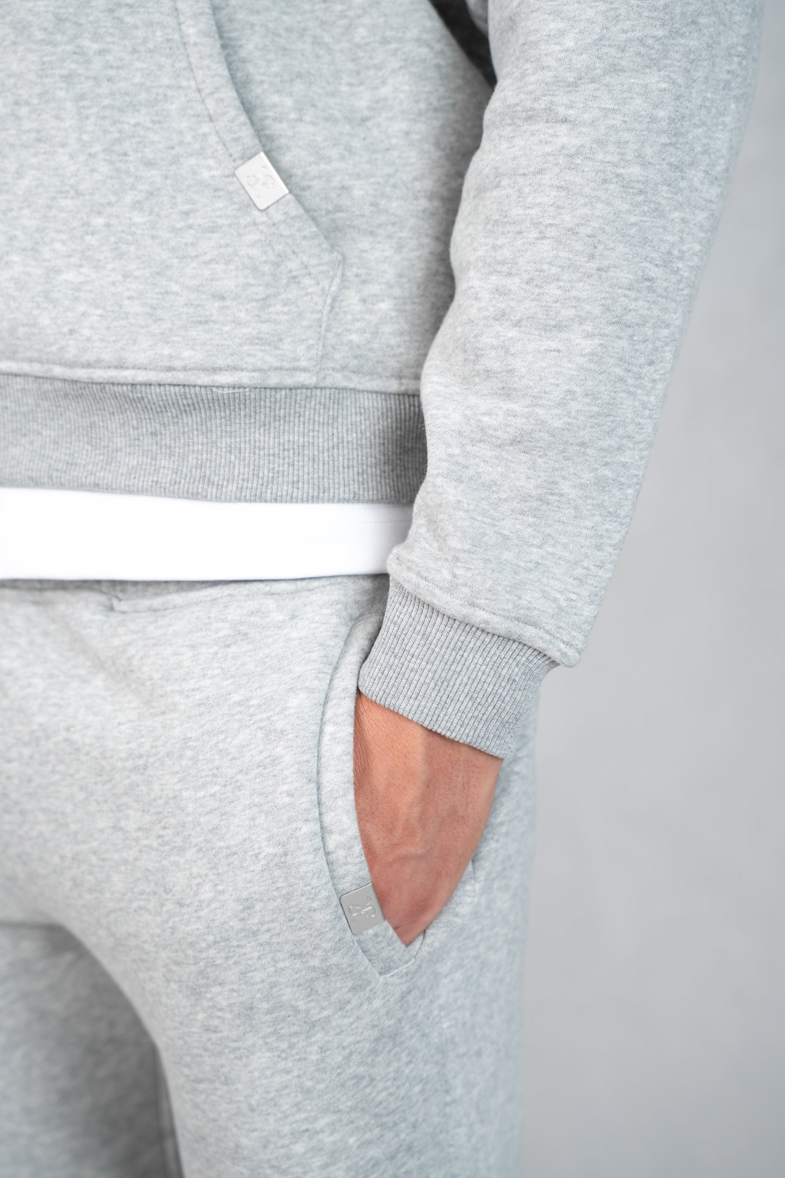 Essential Zip-Up Hoodie - Grey Marl