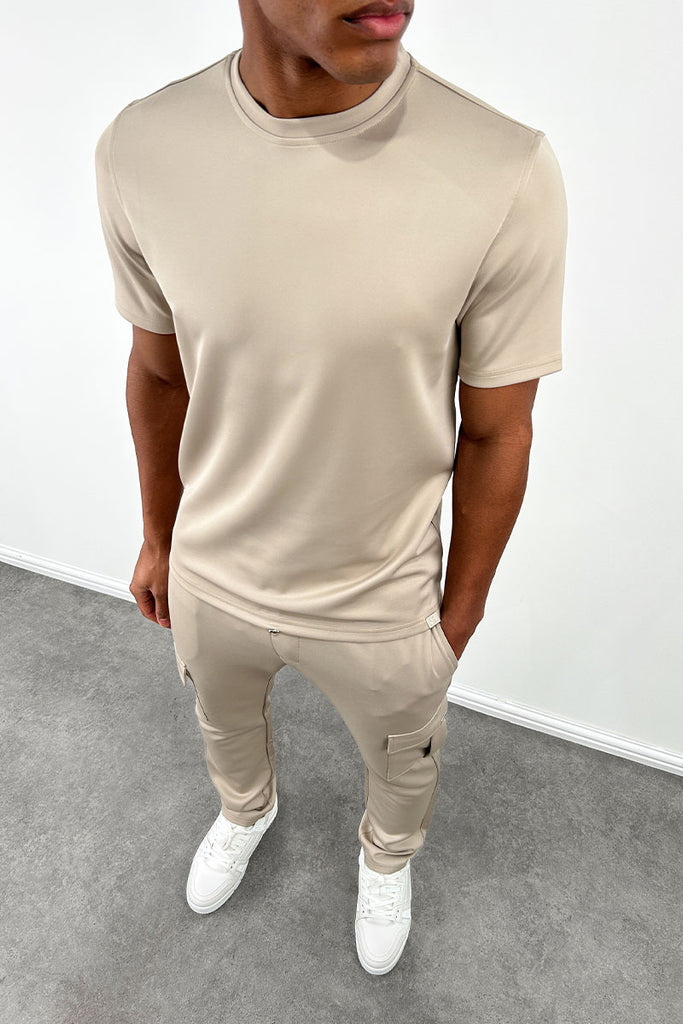 Day To Day Scuba Cargo Pant Jogger - Taupe