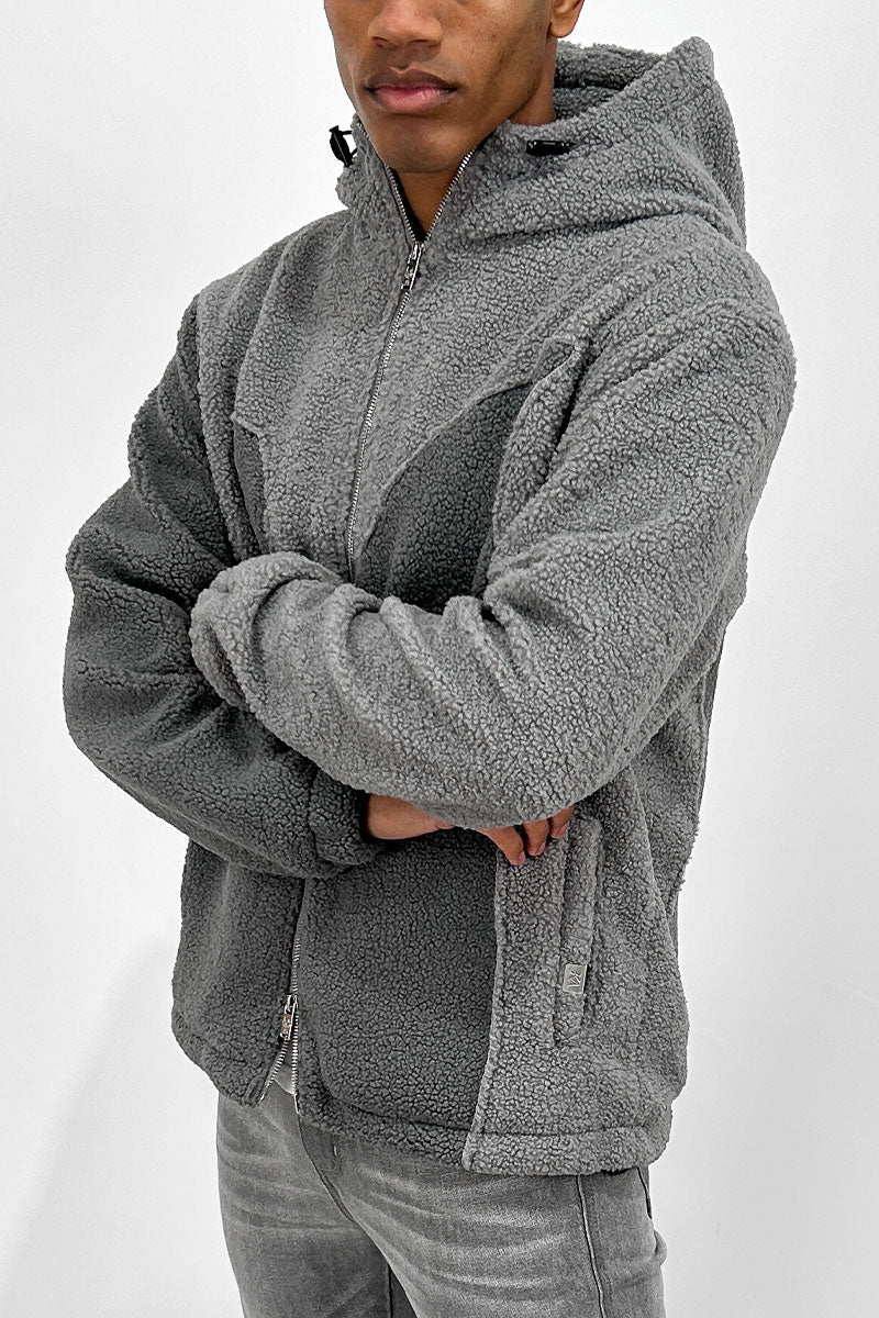 Sherpa pullover charcoal on sale