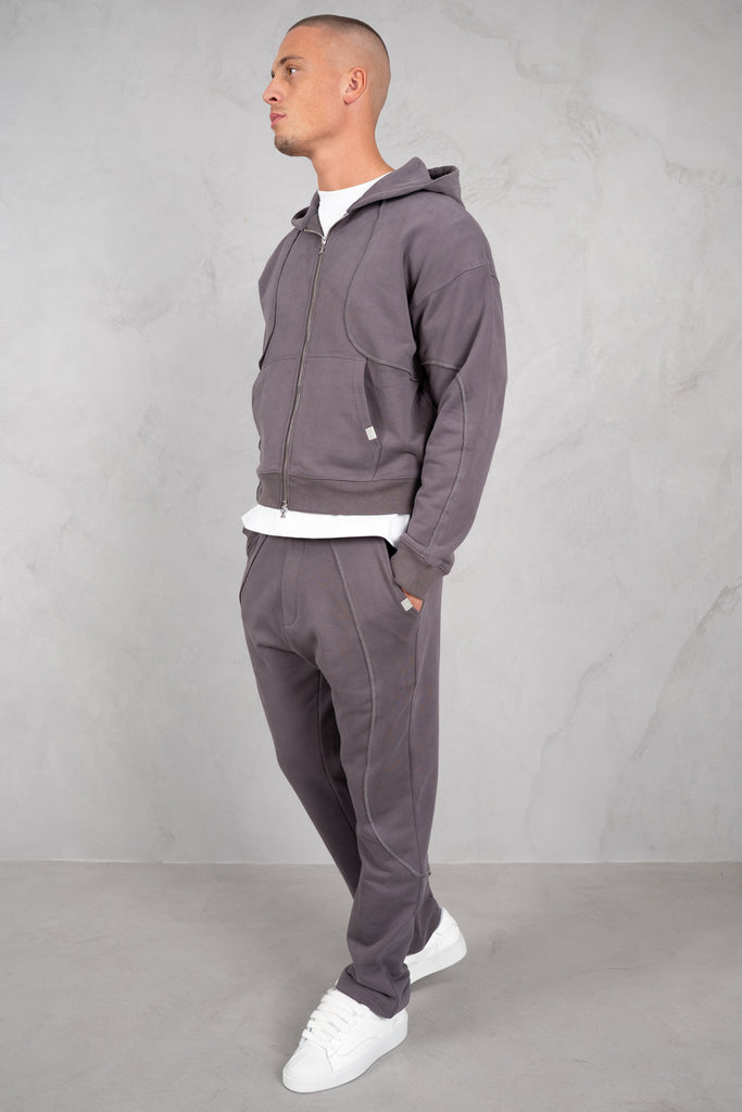Flow Seam Boxy Hoodie - Charcoal