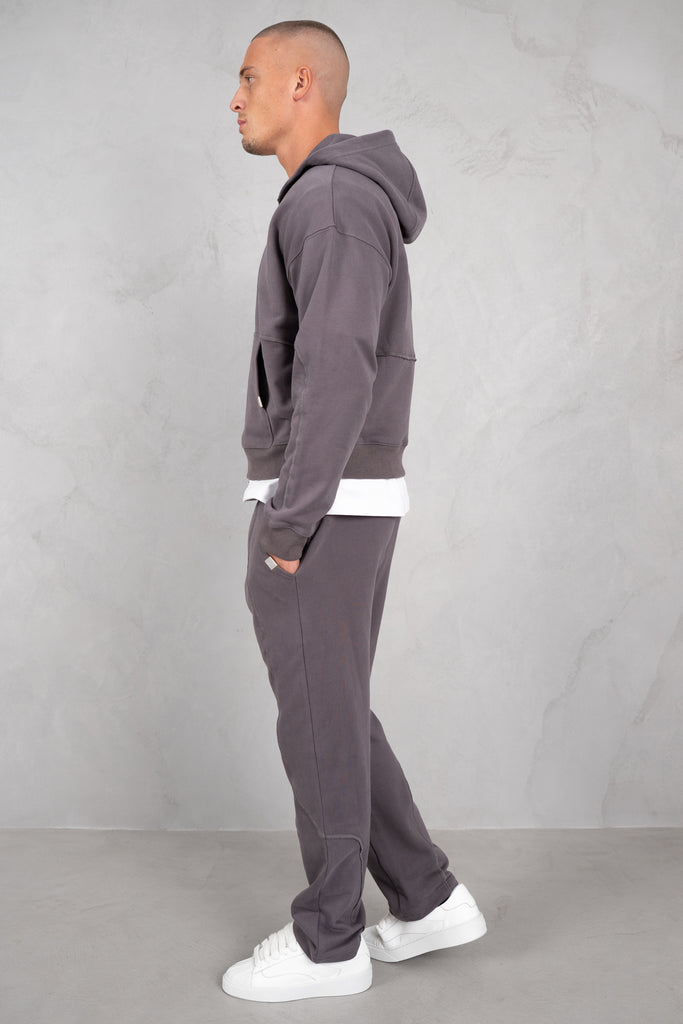 Flow Seam Boxy Hoodie - Charcoal