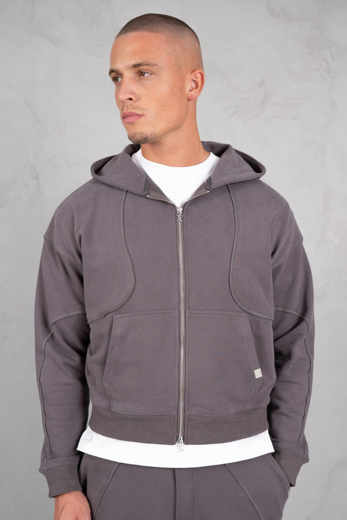 Flow Seam Boxy Hoodie - Charcoal