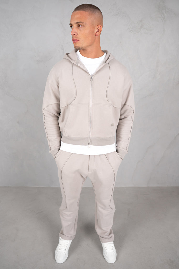 Flow Seam Boxy Hoodie - Grey