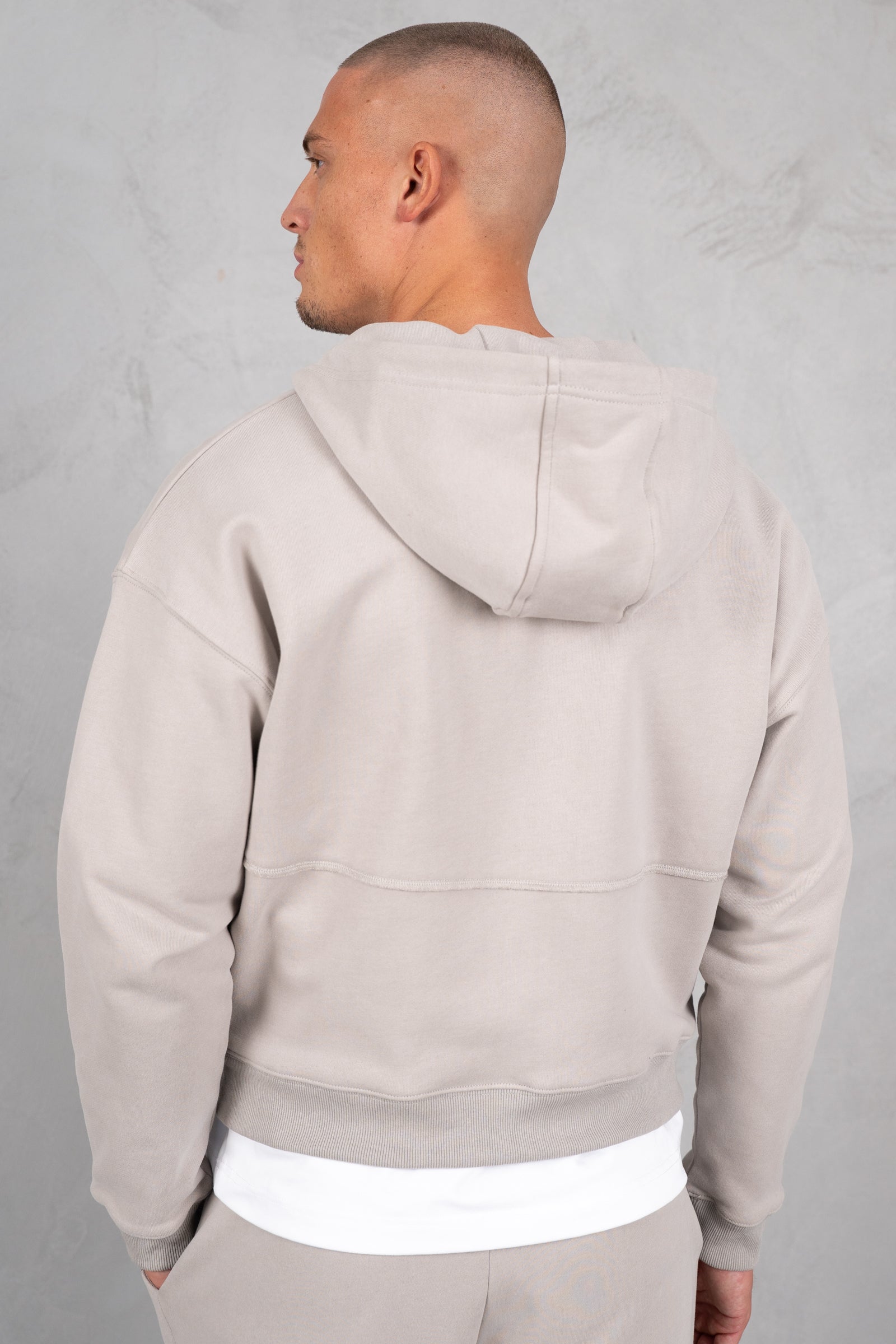 Flow Seam Boxy Hoodie - Grey