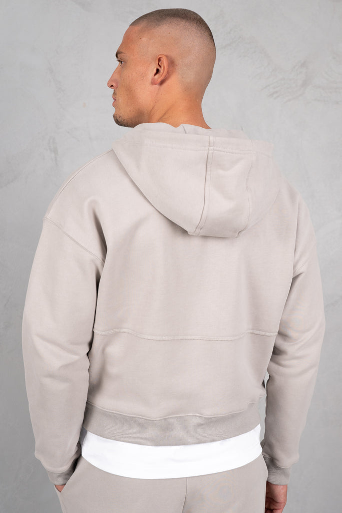 Flow Seam Boxy Hoodie - Grey