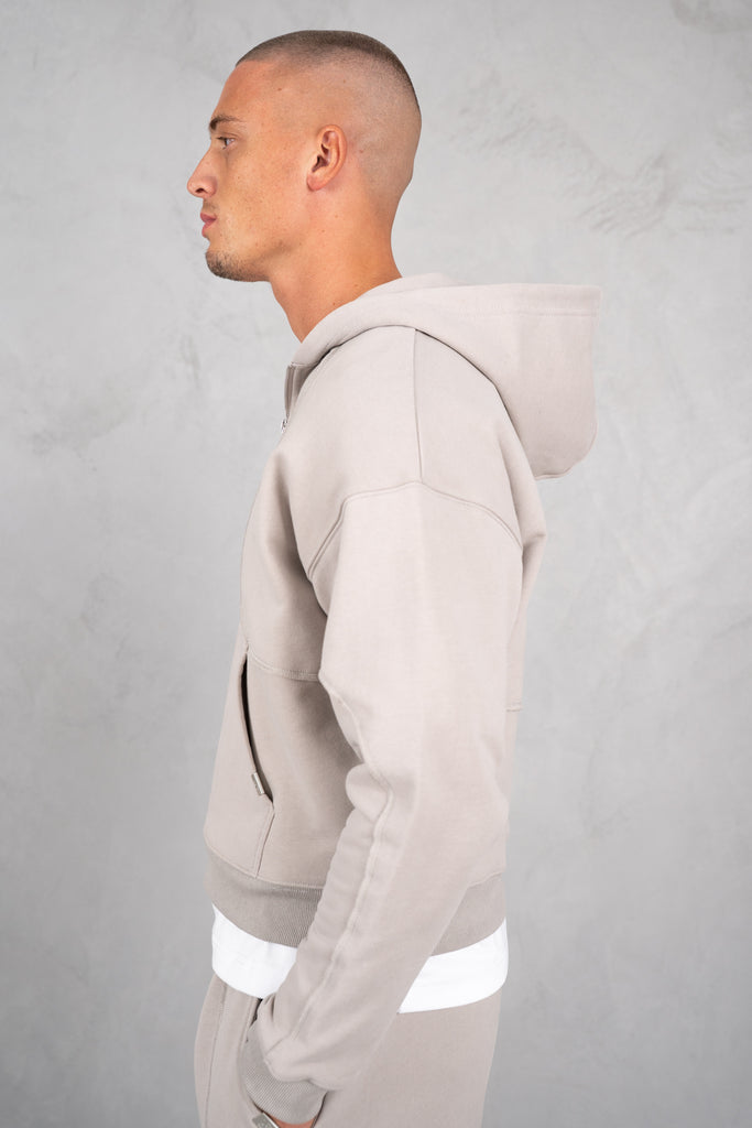 Flow Seam Boxy Hoodie - Grey