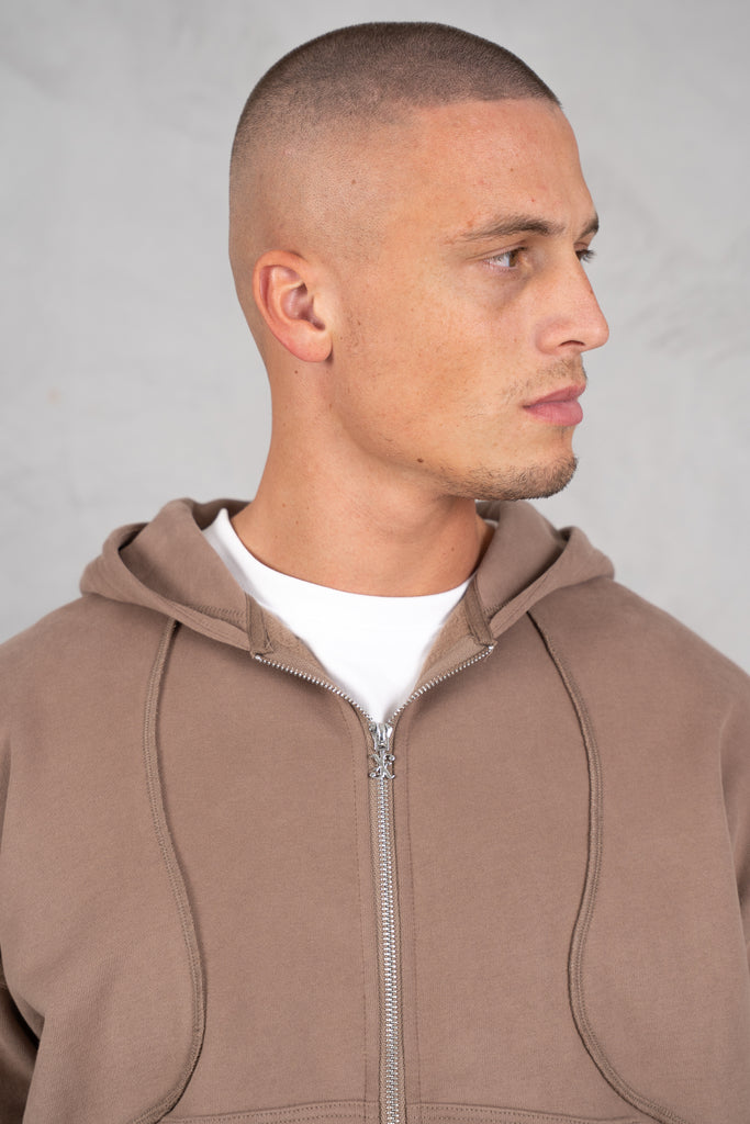 Flow Seam Boxy Hoodie - Taupe