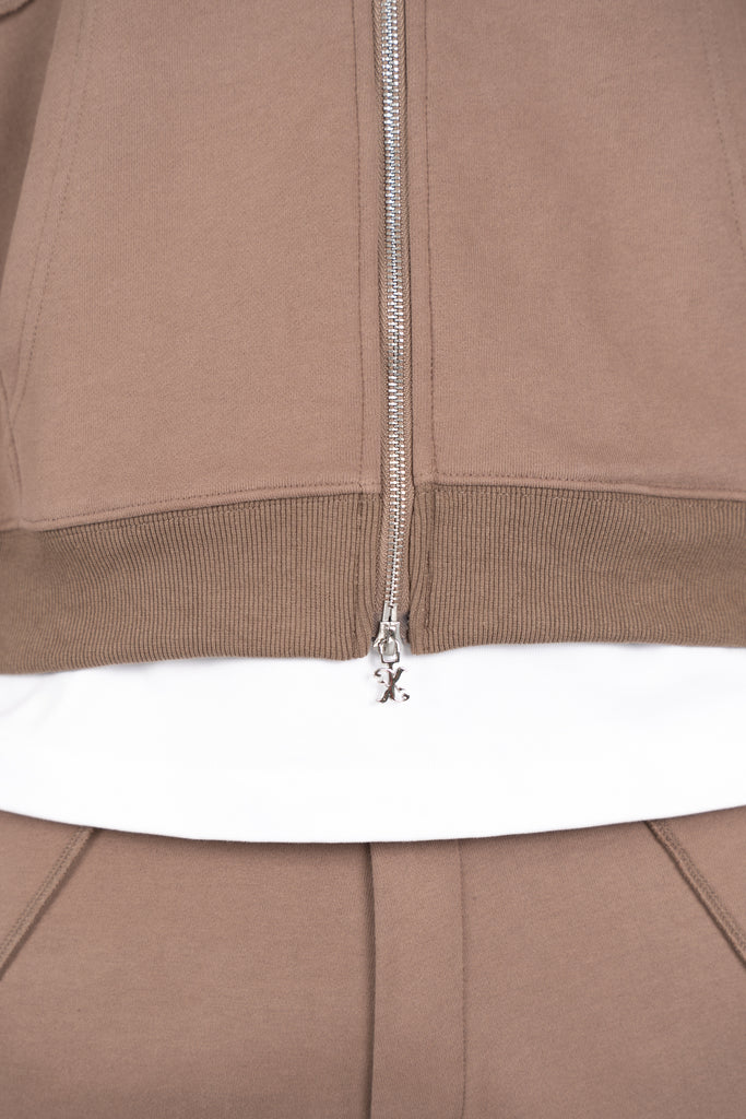 Flow Seam Boxy Hoodie - Taupe
