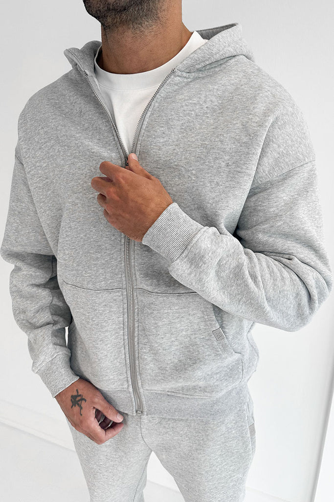 Kata  Zip-Up Hoodie - Grey Marl