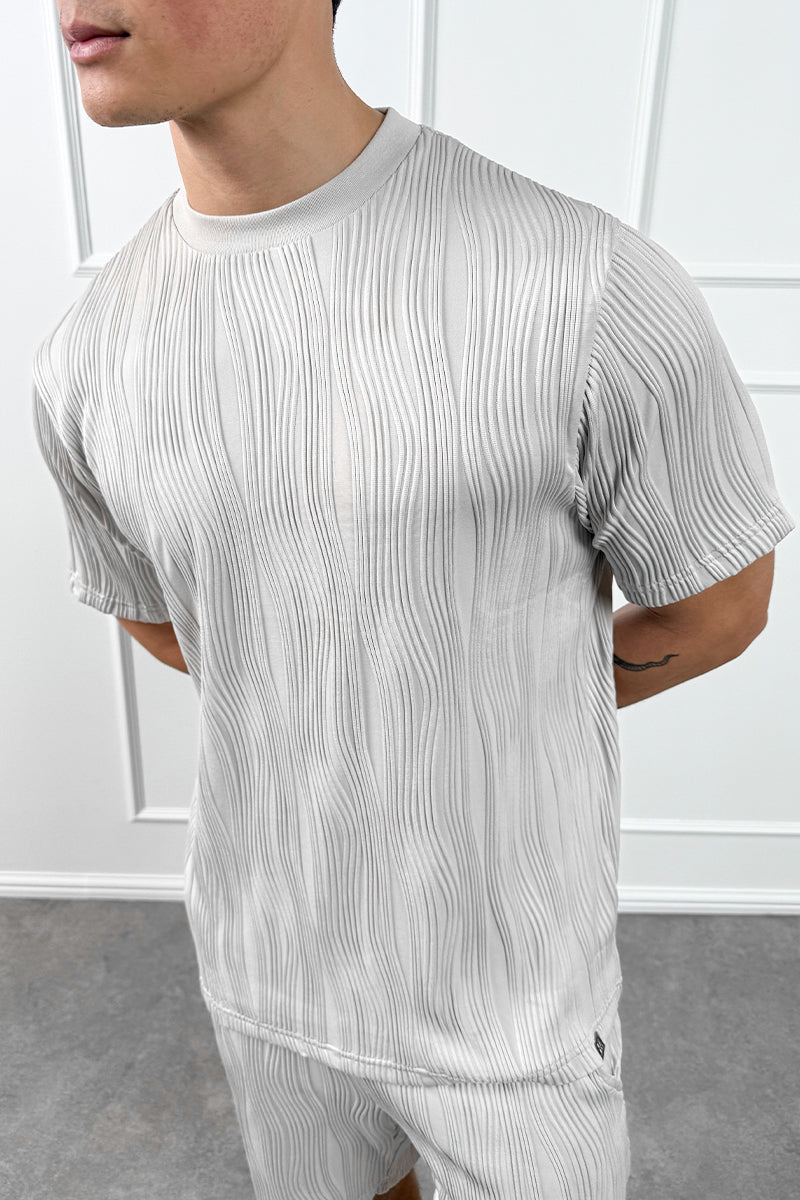 Wave Slim Fit T-Shirt - Grey
