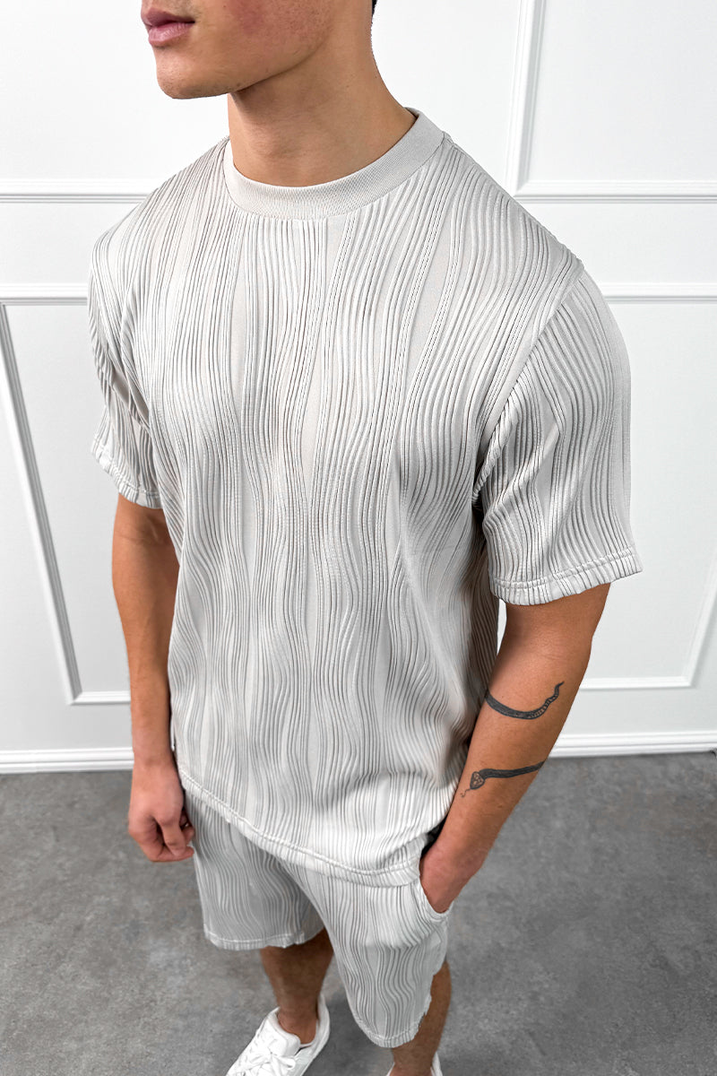 Wave Slim Fit T-Shirt - Grey