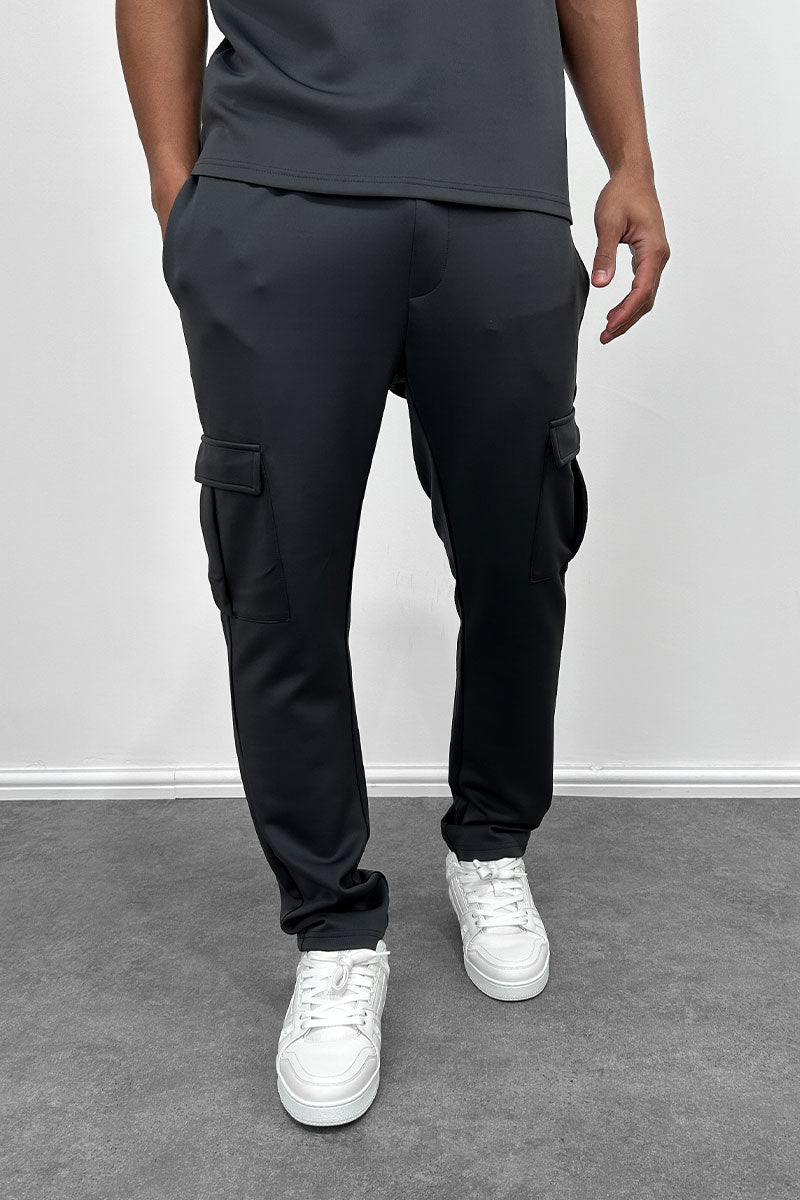 Day To Day Scuba Cargo Pant Jogger - Charcoal