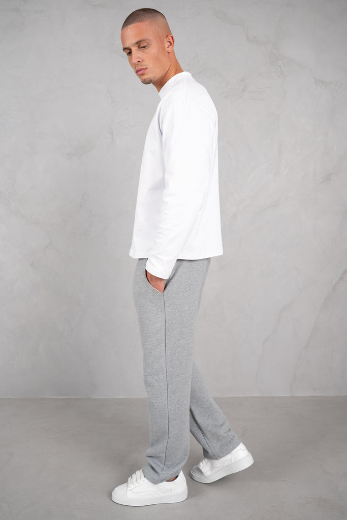 Heavyweight Essential Boxy Long Sleeve T-Shirt - White