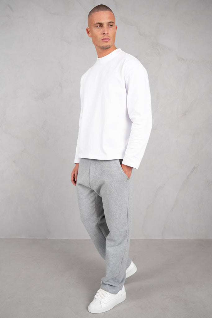 Heavyweight Essential Boxy Long Sleeve T-Shirt - White