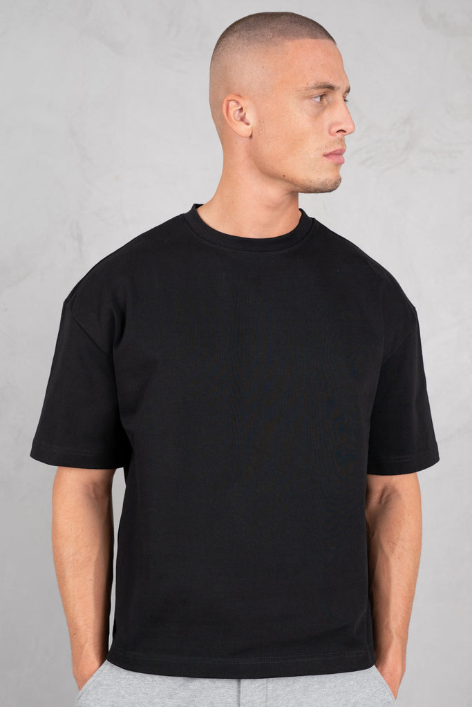 Heavyweight Essential Boxy Short Sleeve T-Shirt - Black