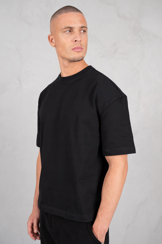 Heavyweight Essential Boxy Short Sleeve T-Shirt - Black