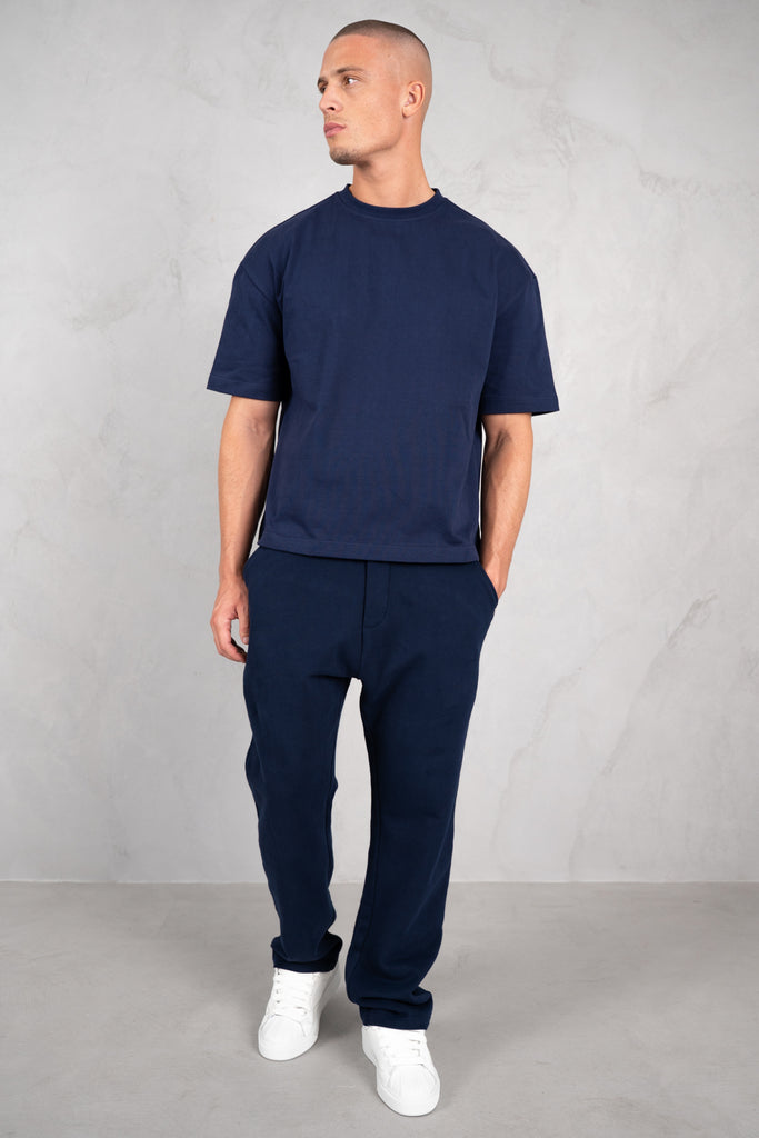 Heavyweight Essential Boxy Short Sleeve T-Shirt - Navy
