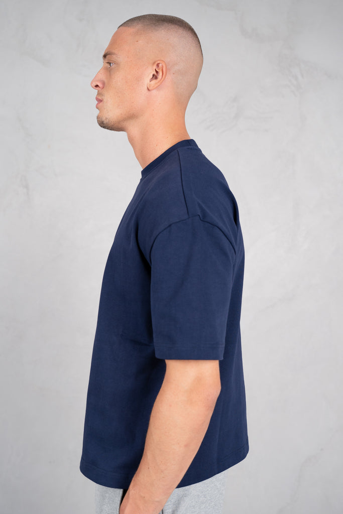 Heavyweight Essential Boxy Short Sleeve T-Shirt - Navy