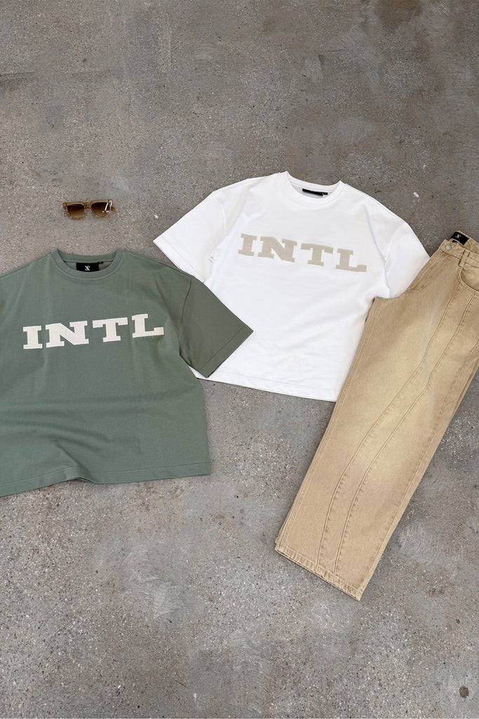 INTL Boxy T-Shirt - Khaki