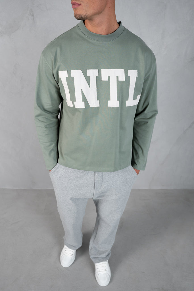 INTL Boxy Long Sleeve T-Shirt - Khaki