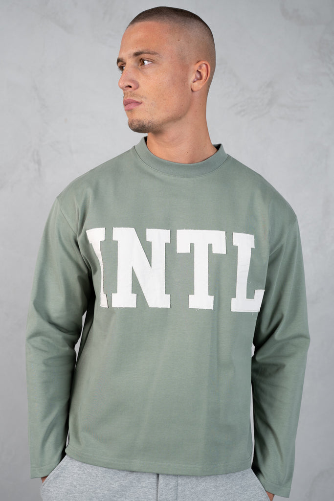 INTL Boxy Long Sleeve T-Shirt - Khaki
